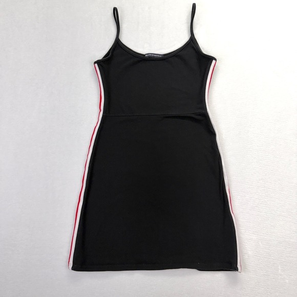 Brandy Melville Dresses & Skirts - Brandy Melville Mini Dress Womens One Size Black Red White Side Stripe Italy